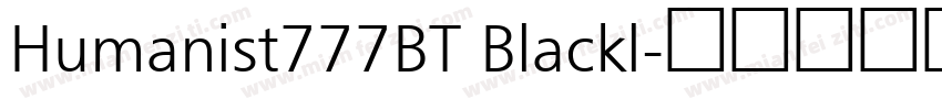 Humanist777BT Blackl字体转换